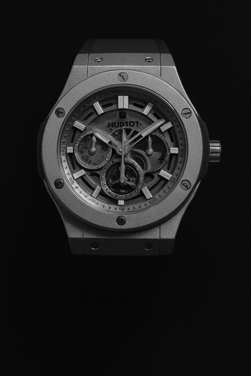 Luxury Hublot-Inspired Skeleton Dial Men's Watch – Precision Craftsmanship in Titanium Finish